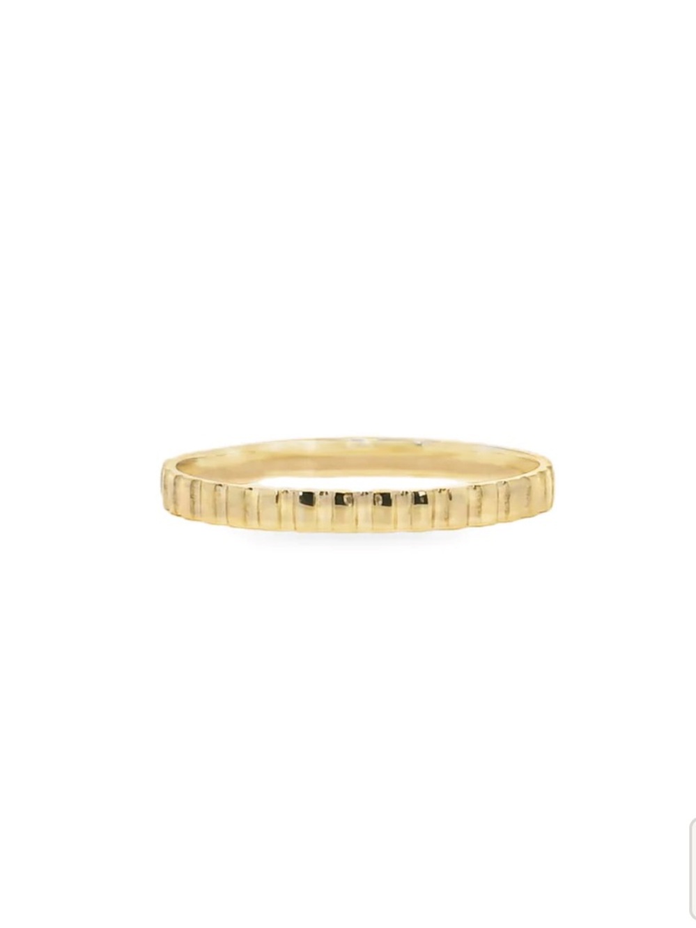 Suetables 14k Gold Fluted Ring - Size 6